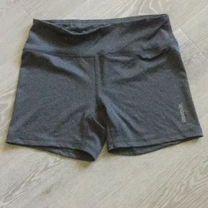 Gray Reebok workout gym athletic shorts